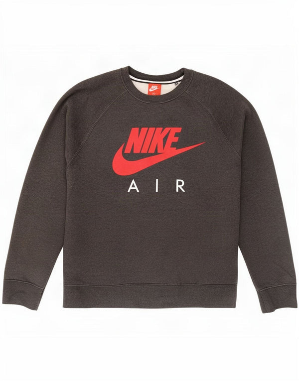 Męska bluza Nike z grafiką, duża, szara, bawełniana z blokami kolorów