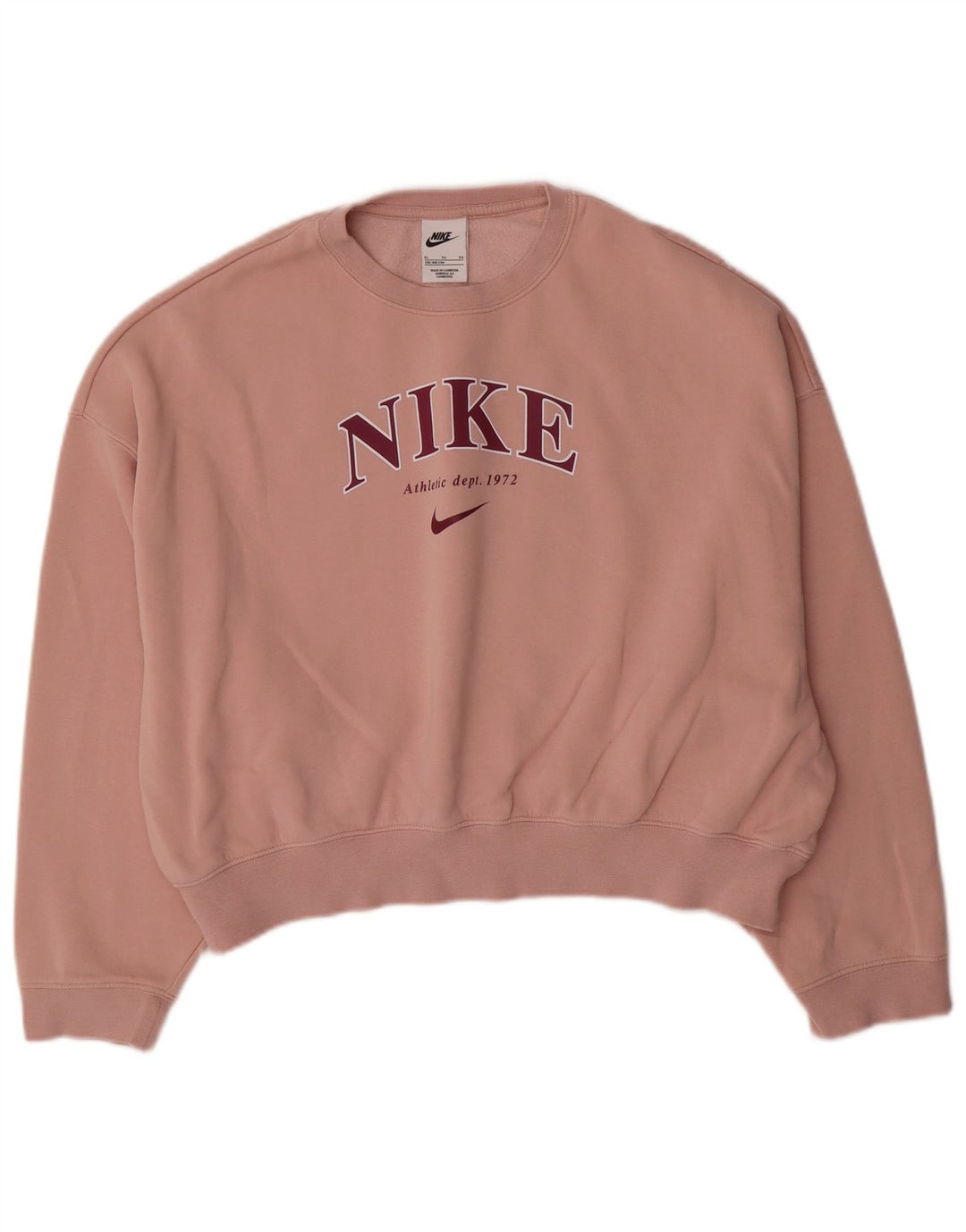 Dziewczęca bluza oversize z grafiką NIKE Oversize 13-14 lat XL, różowa, bawełniana