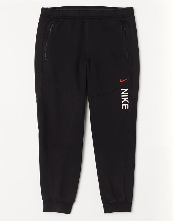 Męskie spodnie dresowe Nike Graphic Joggers, średnia czarna bawełna