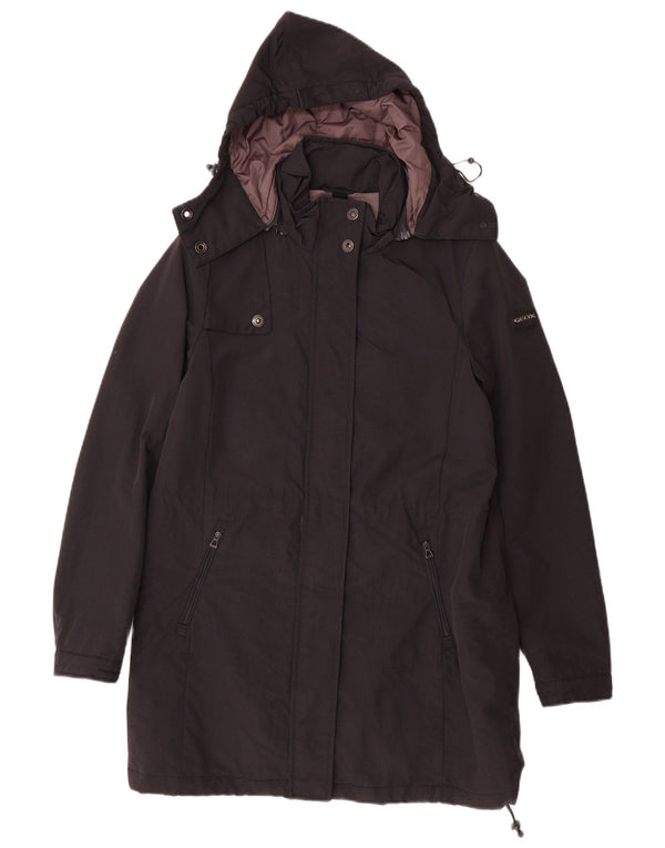 Damski płaszcz wiatrówka z kapturem GEOX RESPIRA UK 6 XS, czarny poliamid