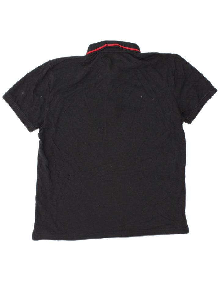 Męska koszulka polo slim fit IZOD, duża, czarna, bawełniana