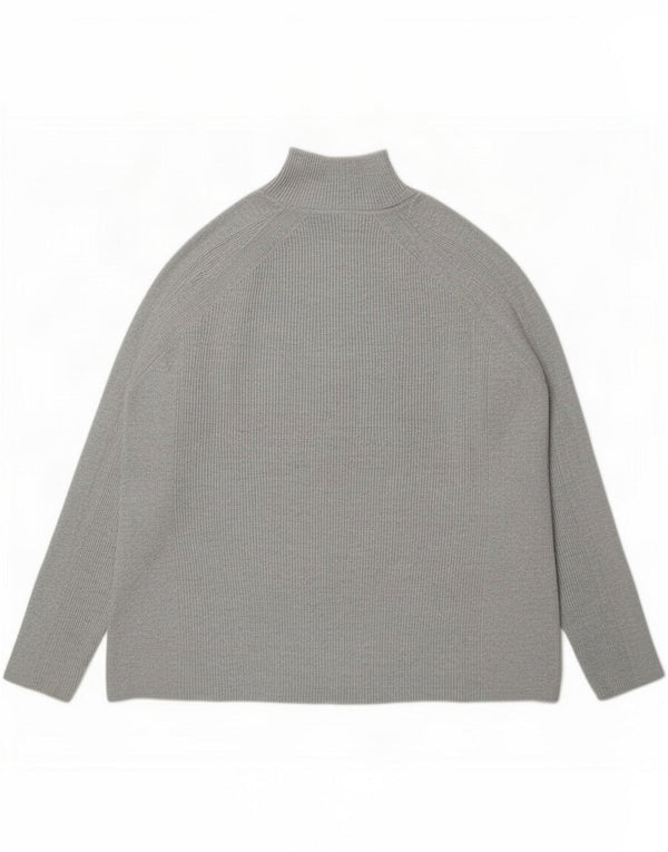 Marks & Spencer Damski sweter z golfem UK 18 XL Szara wiskoza