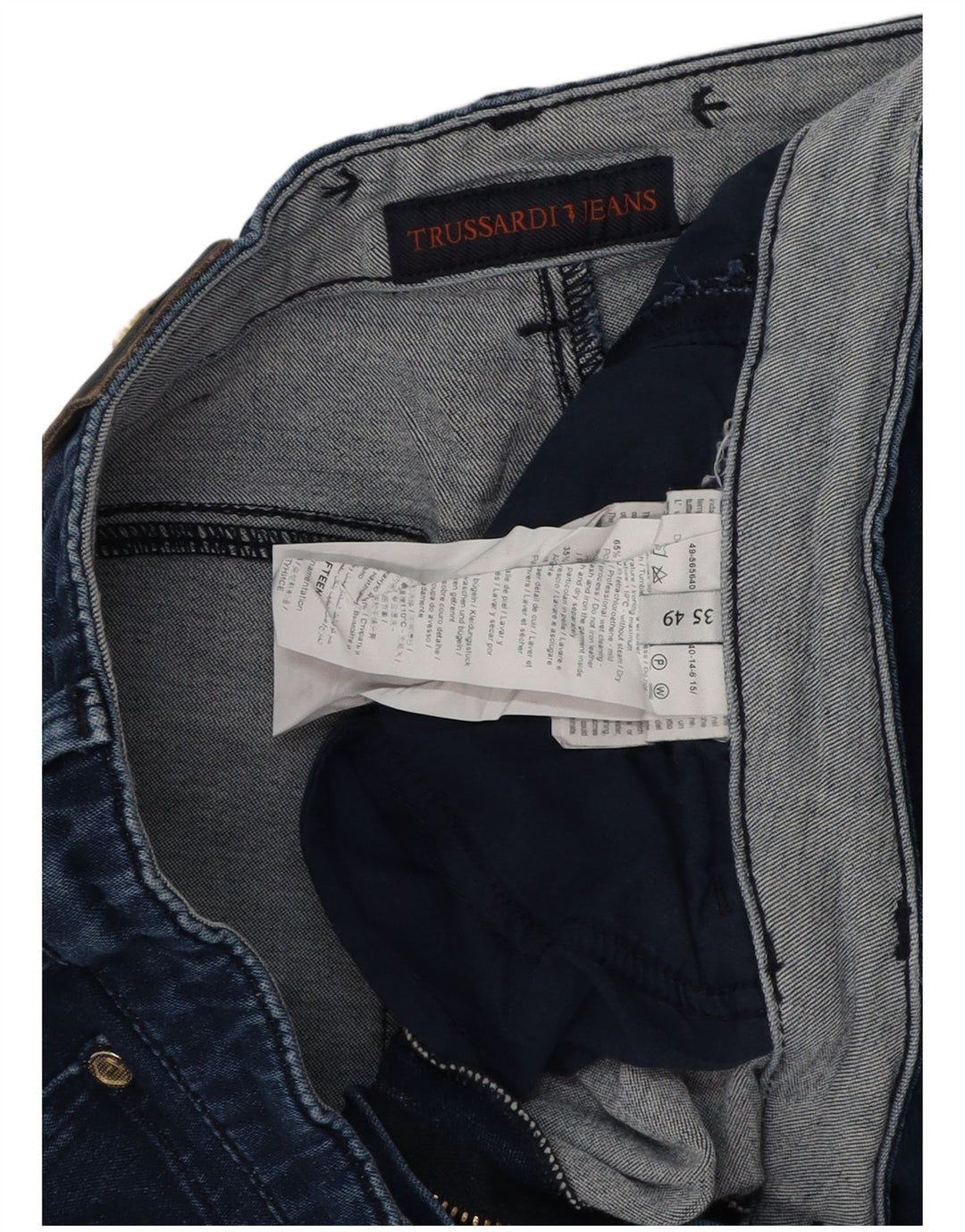 Dżinsy damskie TRUSSARDI IT 49 XL W35 L32 Granatowy poliester