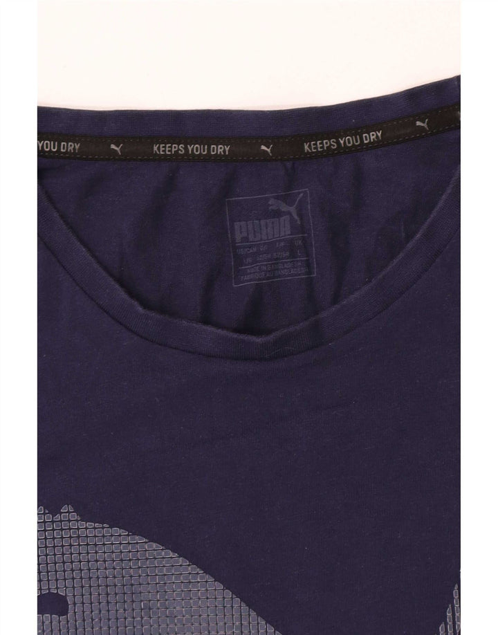 Męski T-shirt Puma z grafiką, duży, granatowy