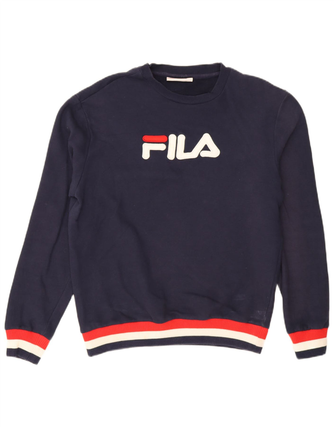 Męska bluza z grafiką Fila, średni granatowy, bawełniany