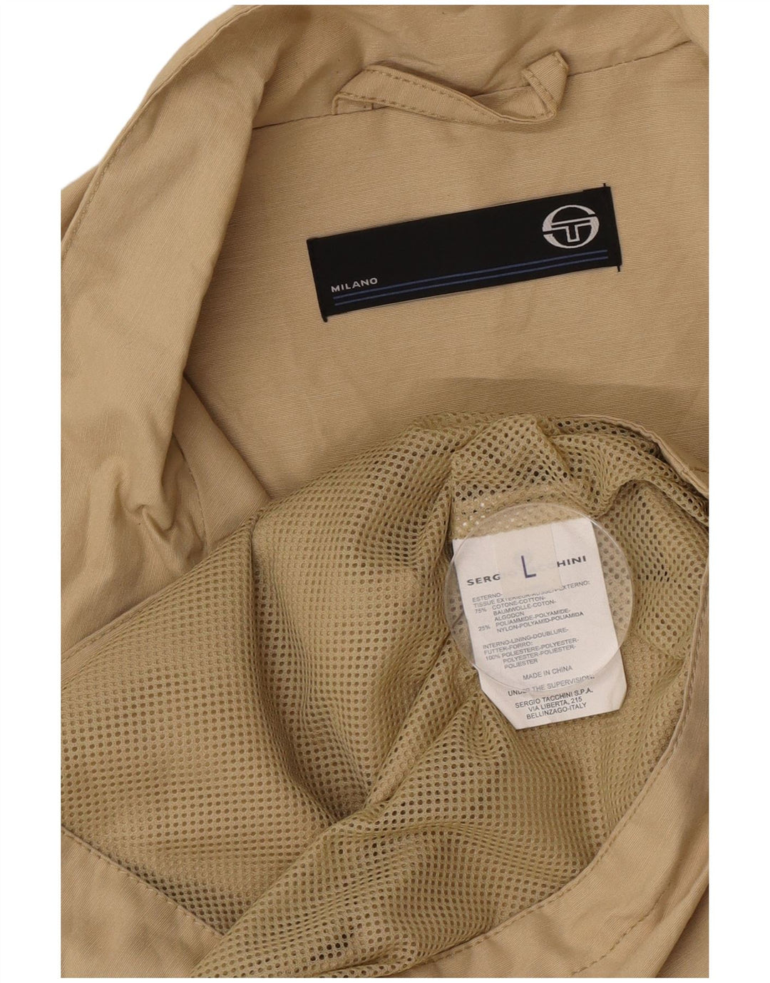 Męska kurtka dresowa Sergio Tacchini, duża, bawełniana khaki