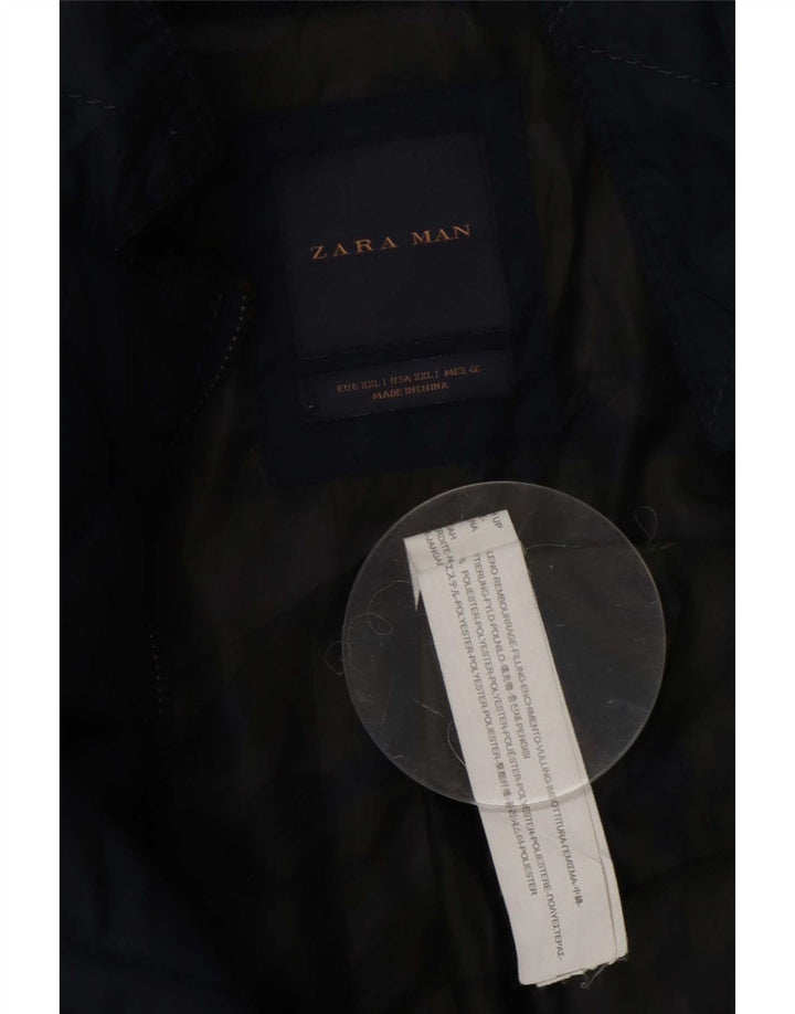Męska pikowana kurtka Zara UK 44 2XL Granatowy poliester