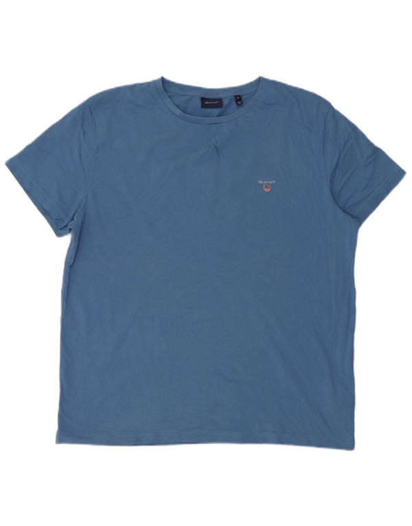 Gant Męski T-shirt Top XL, niebieski, bawełniany