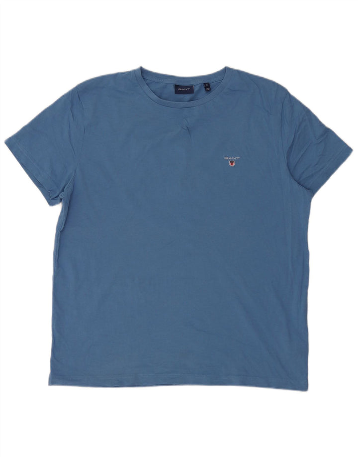 Gant Męski T-shirt Top XL, niebieski, bawełniany