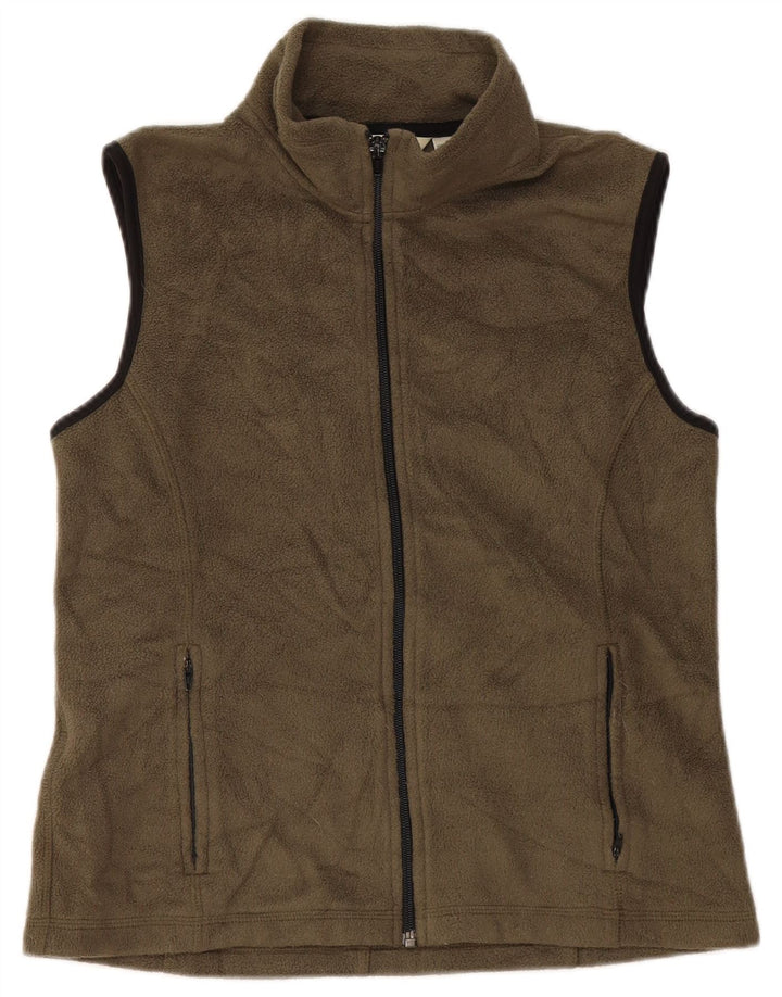 Damska kamizelka polarowa Eddie Bauer UK 10, mała, khaki, poliester
