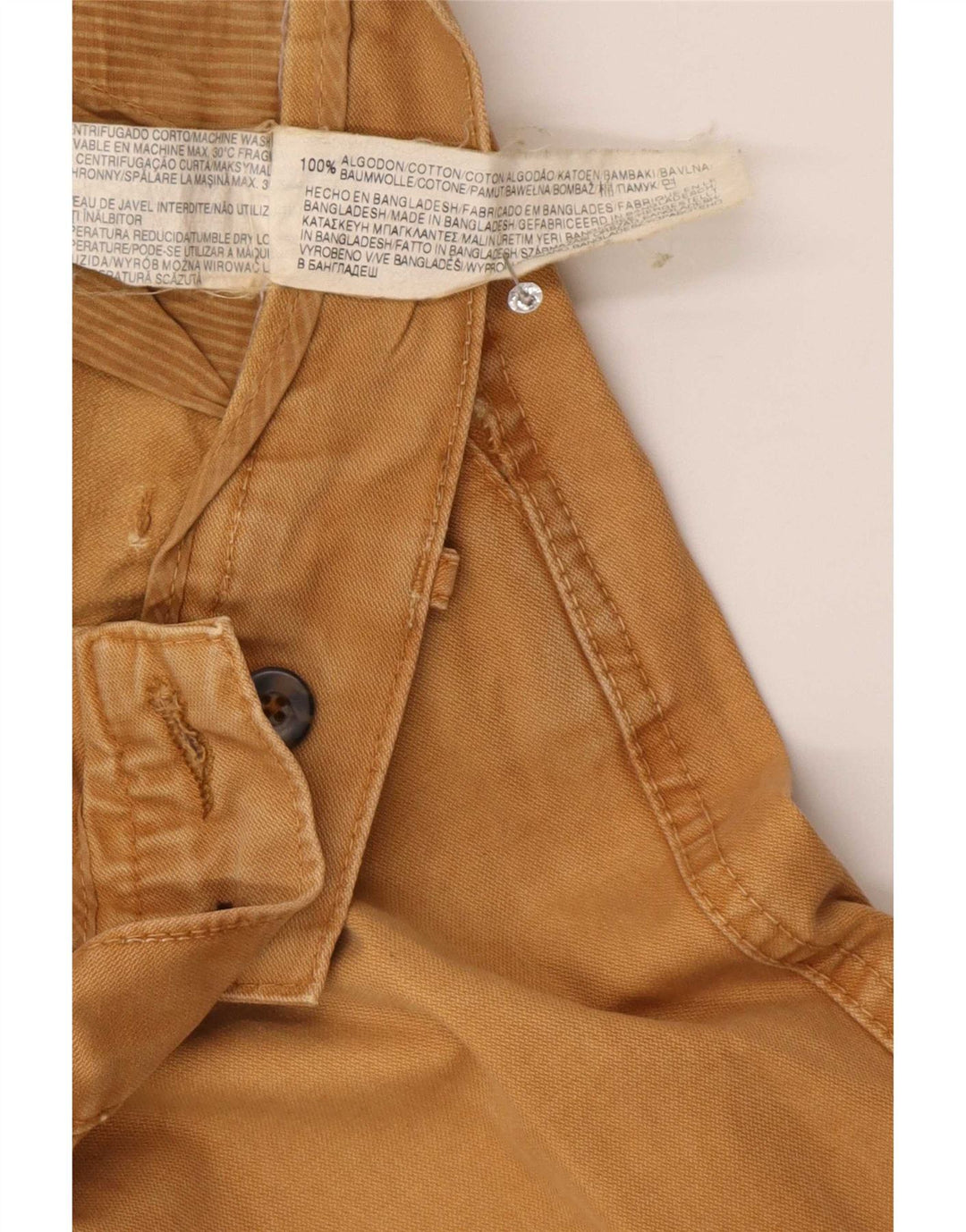 Męskie spodnie typu slim chino Pull & Bear EU 44 Large W34 L32 Beżowa bawełna