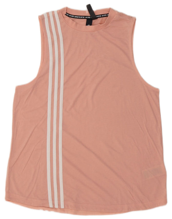 Damski top ADIDAS z kamizelką UK 16/18, duży, różowy, bawełniany