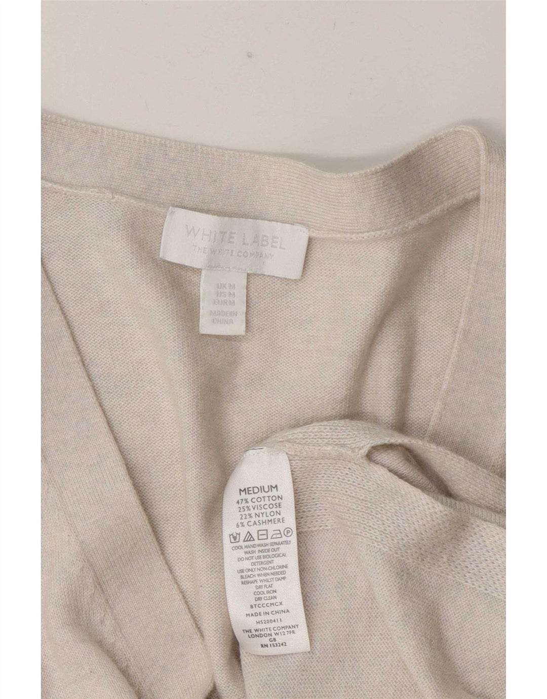 Damski sweter oversize bez rękawów White Label UK 14 Medium Off