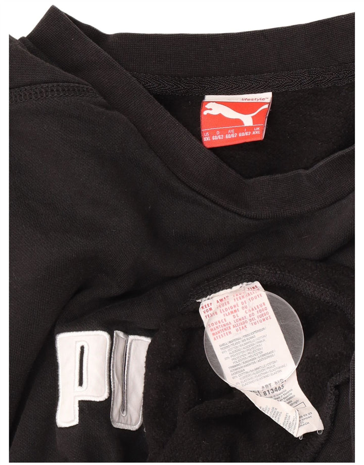 Męska bluza z grafiką Puma, sweter 2XL, czarna bawełna