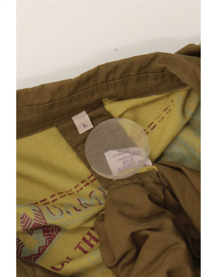 Męska kurtka użytkowa Vintage UK 40, duża, bawełniana khaki