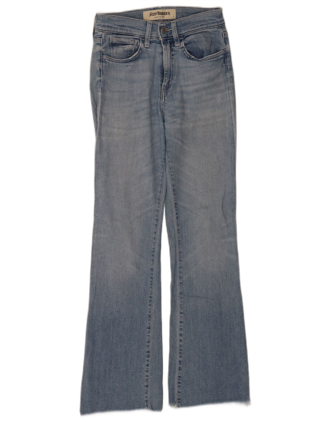 Damskie jeansy rozkloszowane Roy Rogers W24 L28 Niebieskie bawełniane