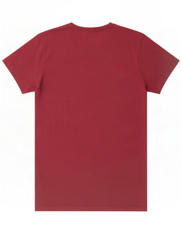 Męski T-shirt z grafiką Jack & Jones, top XL, bordowa bawełna