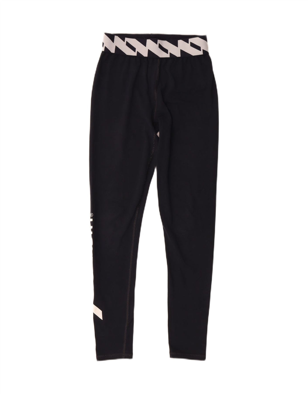 SUPERDRY Womens Graphic Leggings UK 8 Small  Navy Blue Cotton