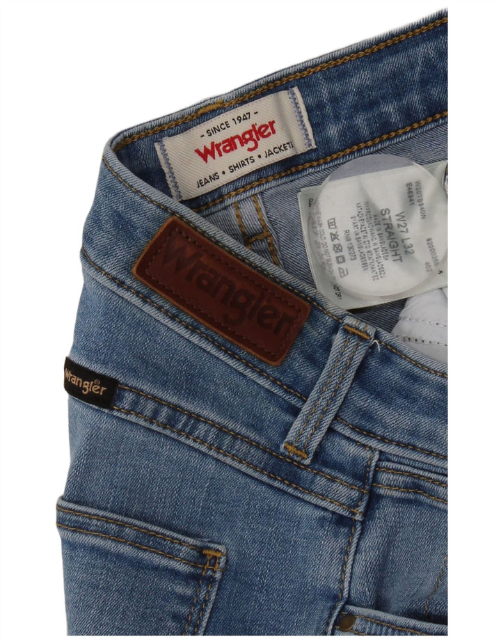 Damskie proste dżinsy Wrangler W27 L32 Niebieskie bawełniane