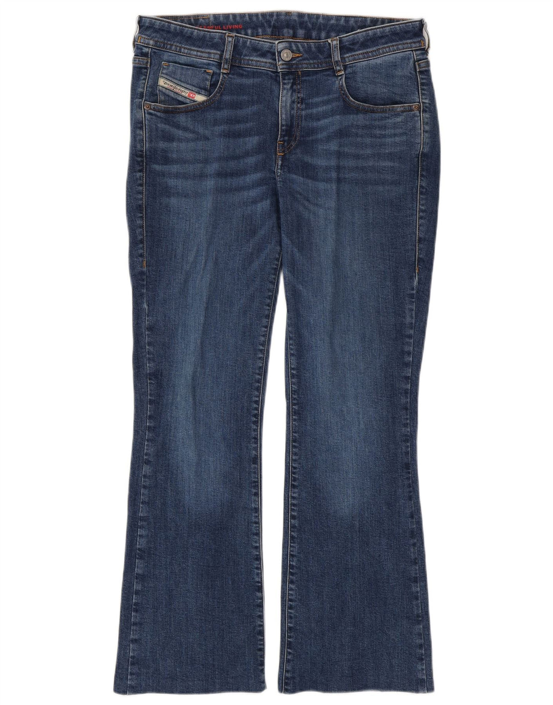 DIESEL Damskie jeansy Bootcut W30 L28 Granatowe, bawełniane