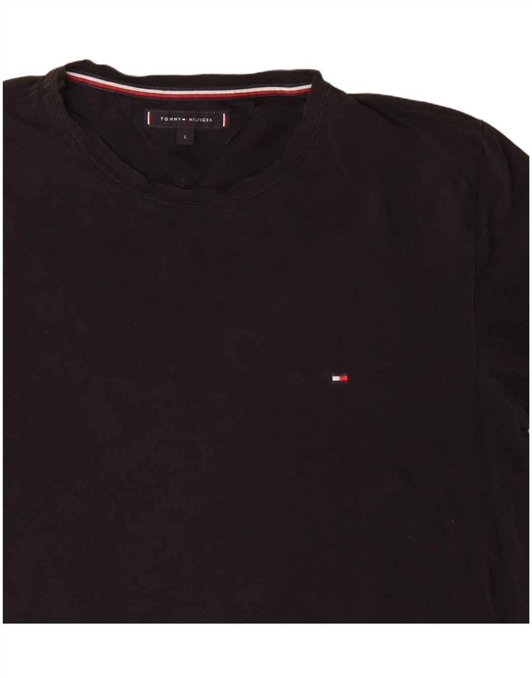 T-shirt męski Tommy Hilfiger, duży, czarny, bawełniany