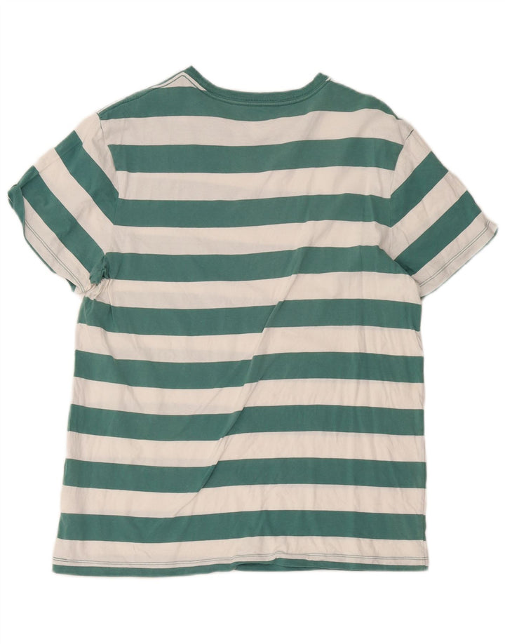 T-shirt męski J. Crew, duży, zielony, bawełniany w paski