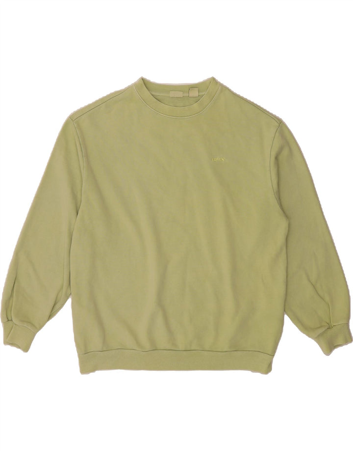 LEVI'S Mens Oversized Sweatshirt Jumper Small Green Cotton Vintage Levi's and Second-Hand Levi's from Messina Hembry 