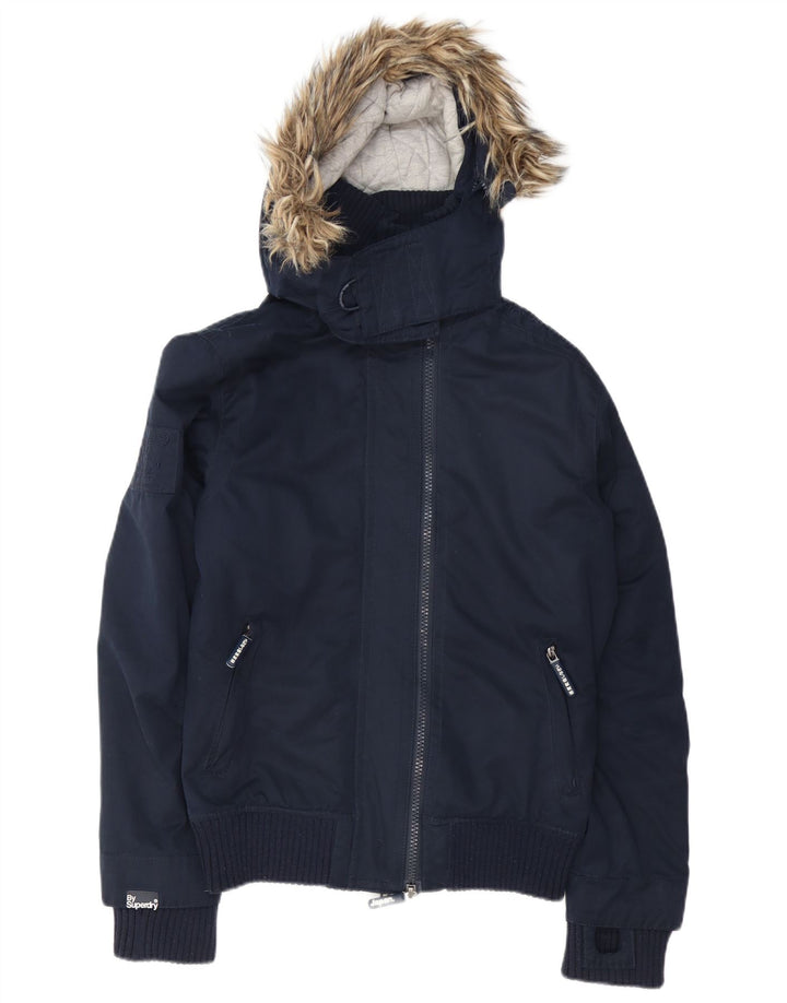 Męska kurtka bomber z kapturem Superdry The Windbomber UK 38, średni granat
