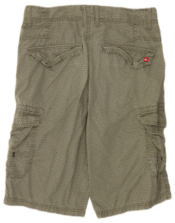 Szorty cargo chłopięce Quiksilver 13-14 lat W28 khaki, geometryczna bawełna