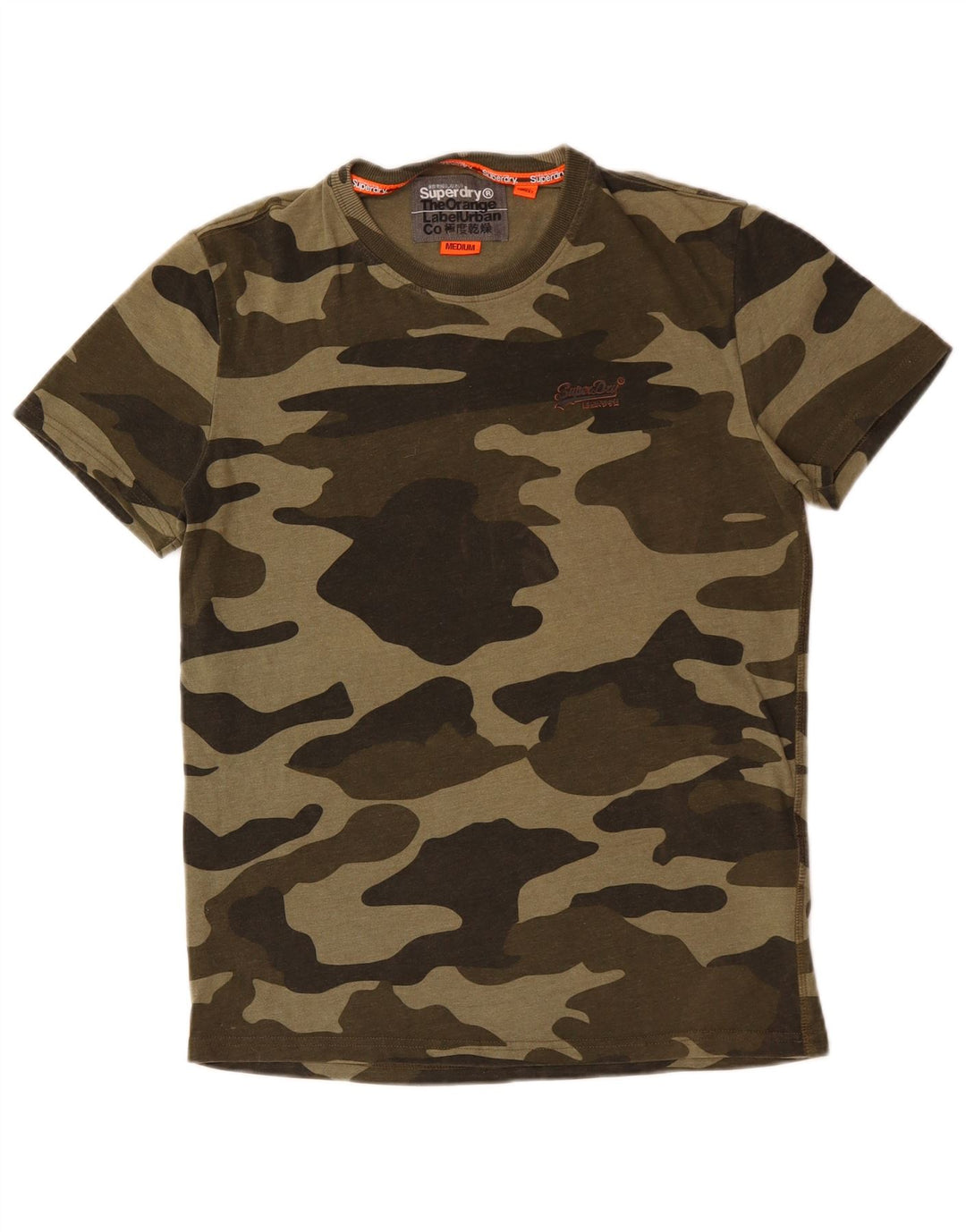 T-shirt męski Superdry, bawełniany kamuflaż, średni khaki