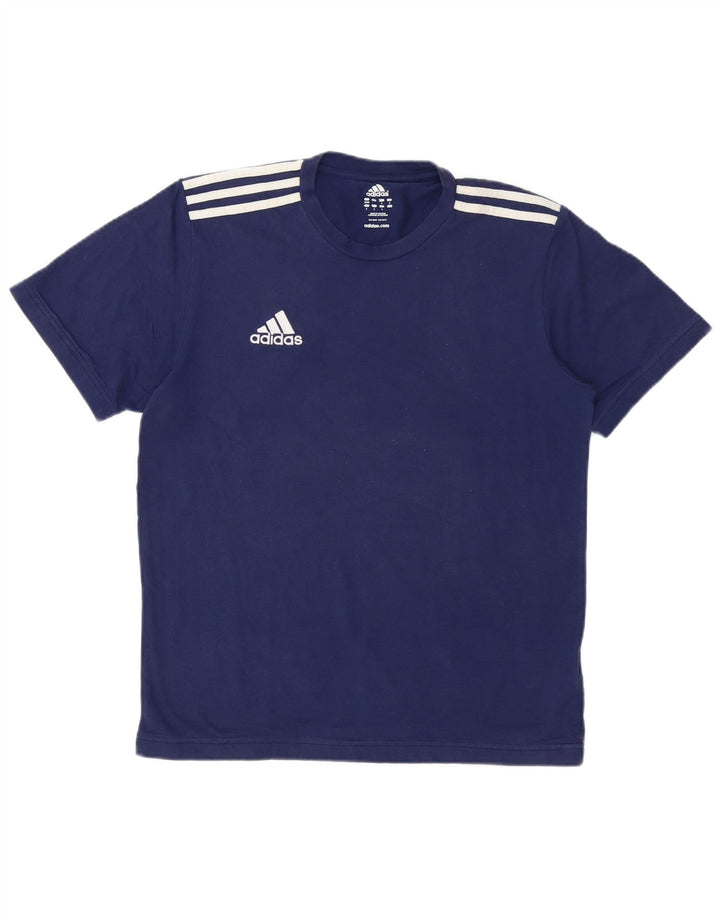 T-shirt męski ADIDAS Top UK 38/40 Średni granatowy, bawełniany