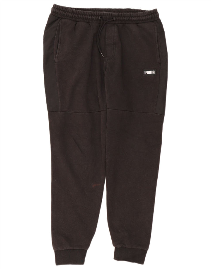 Męskie spodnie dresowe Puma Joggers, średnia czarna bawełna