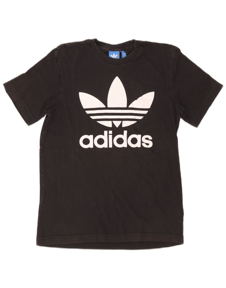 Męska koszulka z grafiką Adidas, mała, czarna, bawełniana