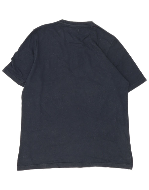 Męski T-shirt z grafiką Kappa, duży, granatowy, bawełniany