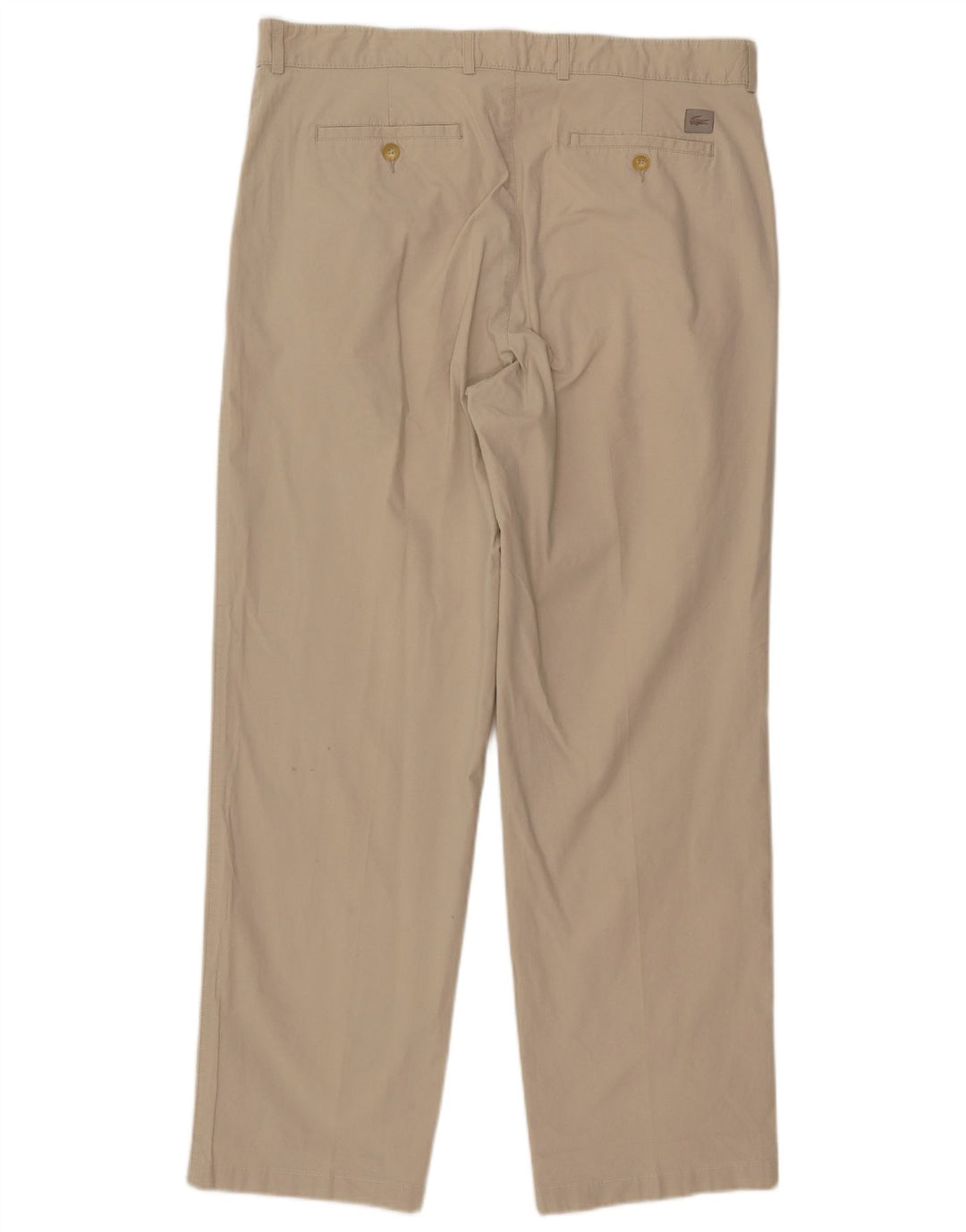 Męskie proste spodnie chino LACOSTE Rozmiar 48 XL W38 L31 Beżowa bawełna