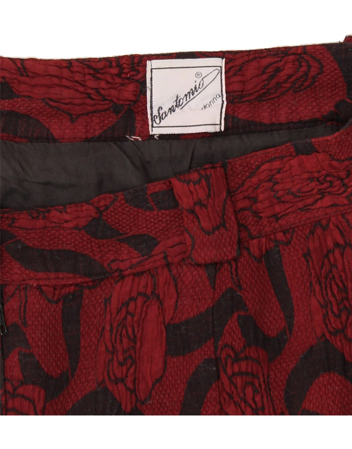 VINTAGE Womens Pencil Skirt W26 Small  Red Floral Vintage Vintage and Second-Hand Vintage from Messina Hembry 