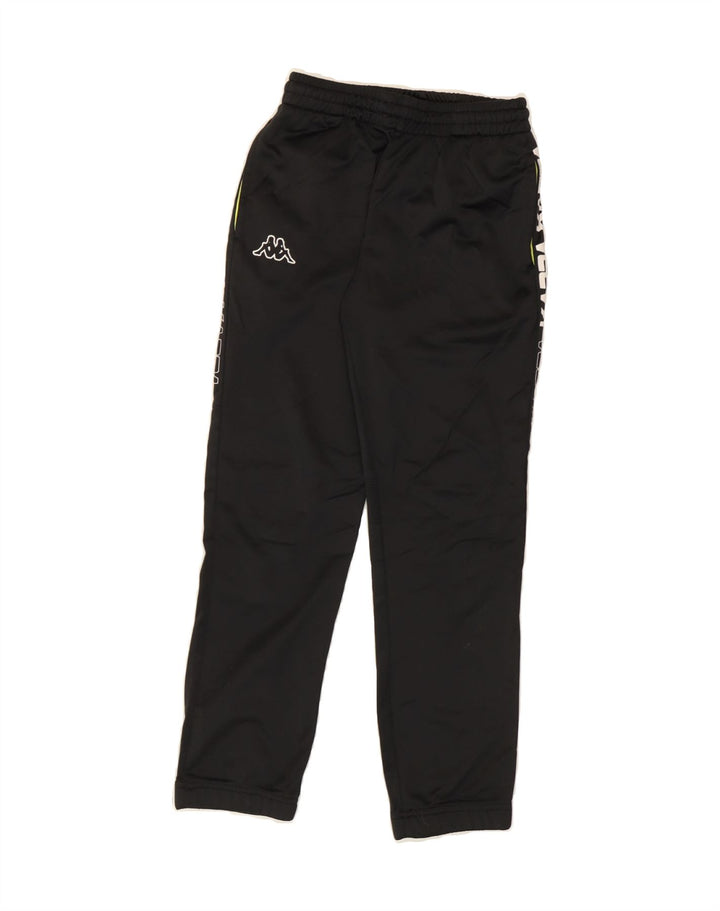 KAPPA Boys Graphic Tracksuit Trousers Joggers 7-8 Years Medium Black Vintage Kappa and Second-Hand Kappa from Messina Hembry 