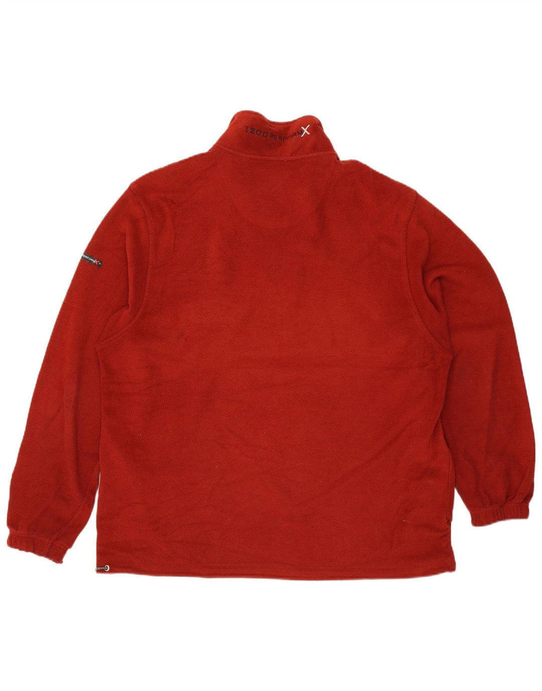 Izod Męski sweter polarowy z zamkiem błyskawicznym XL, czerwony, poliester