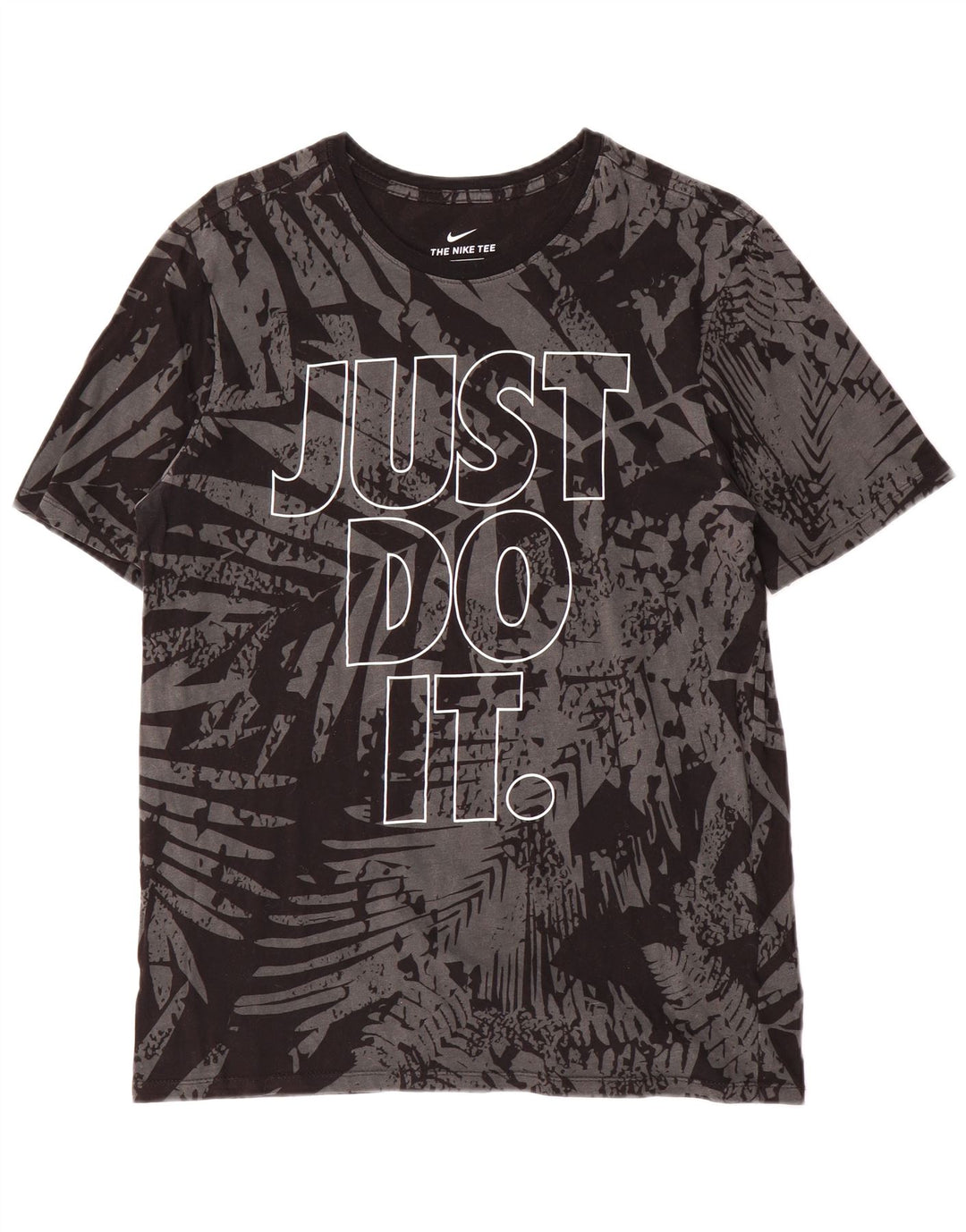 Męski T-shirt Nike Athletic Cut z abstrakcyjnym wzorem graficznym, średni szary