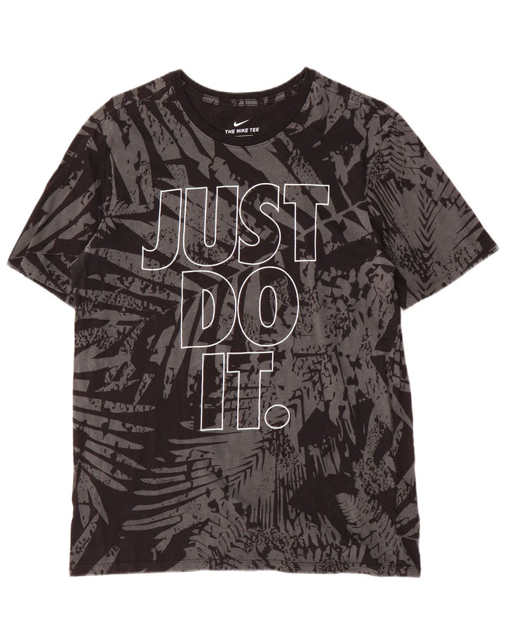 Męski T-shirt Nike Athletic Cut z abstrakcyjnym wzorem graficznym, średni szary