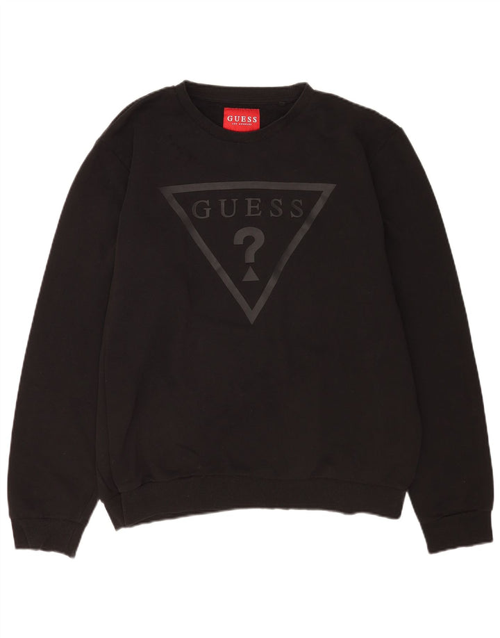 Męska bluza Guess z grafiką, XL, czarna, bawełniana