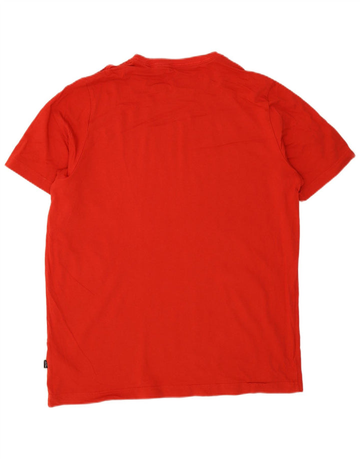 Męski T-shirt z grafiką Puma, duży, czerwony, bawełniany