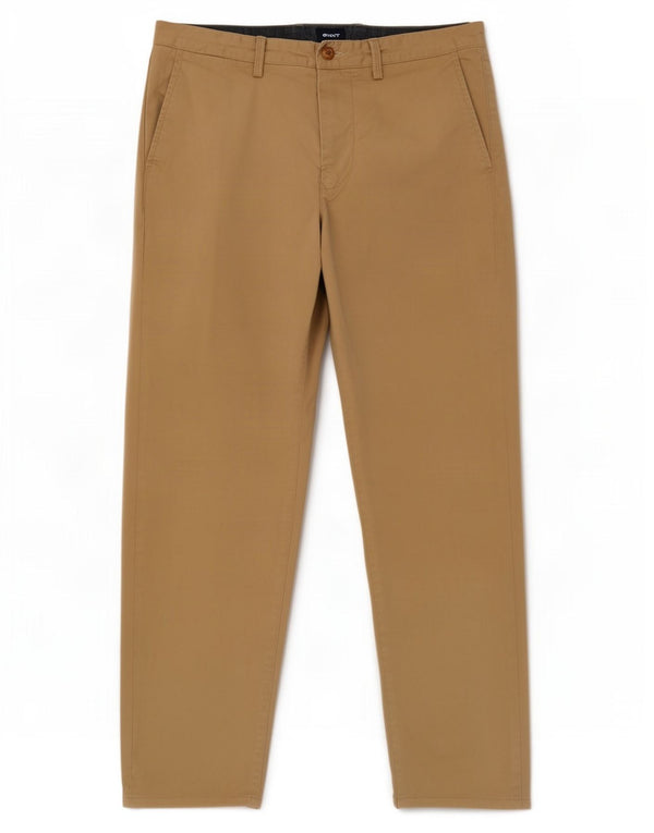 Gant Mens Allister Straight Chino Trousers W34 L30 Beige Cotton