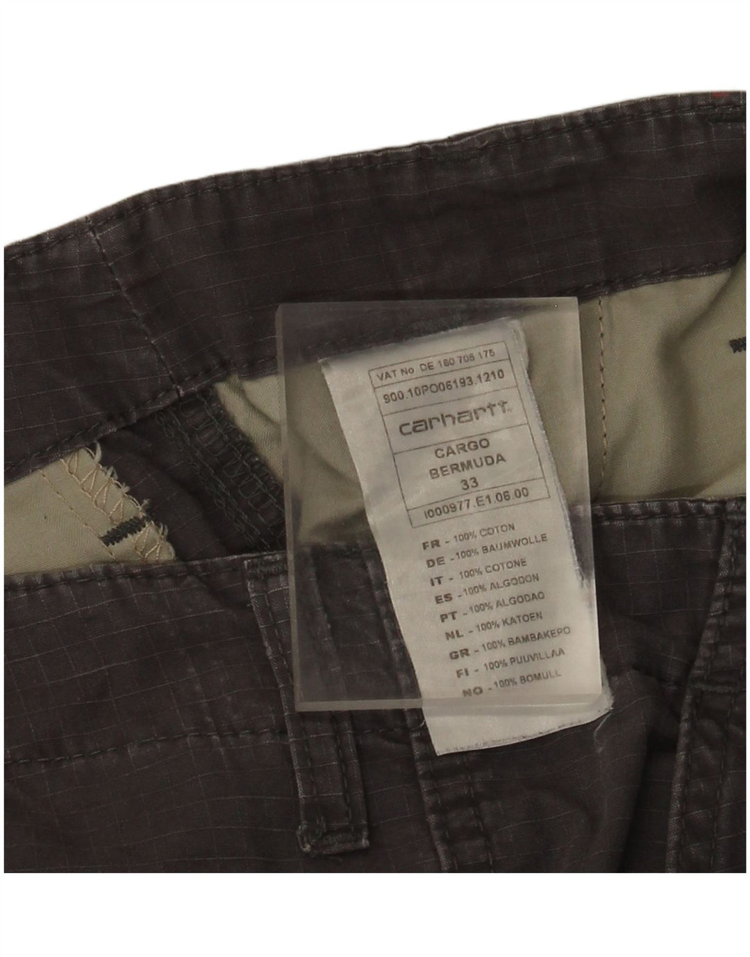 Męskie spodenki Carhartt W33, średnioszare, bawełniane