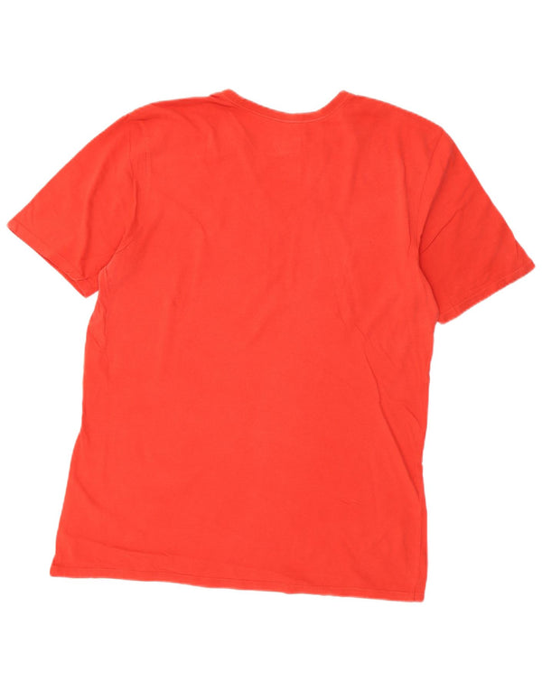 Męski T-shirt Nike o sportowym kroju z grafiką, duży, czerwony, bawełniany