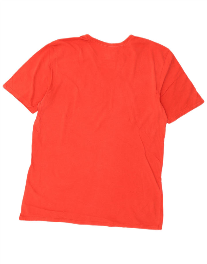 Męski T-shirt Nike o sportowym kroju z grafiką, duży, czerwony, bawełniany