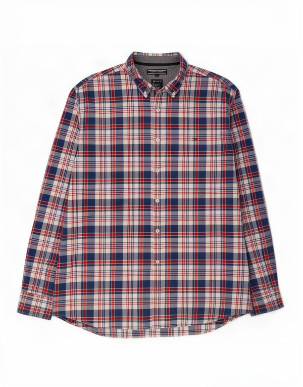 Męska koszula Tommy Hilfiger New York Fit 2XL, bawełniana niebieska kratka