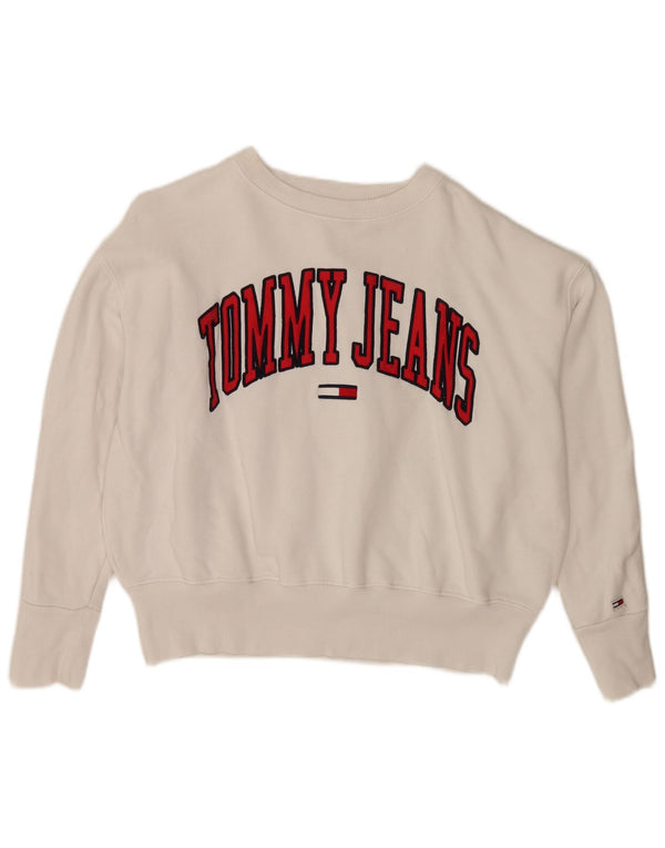 Damska bluza z grafiką o luźnym kroju Tommy Hilfiger UK 10 Small White