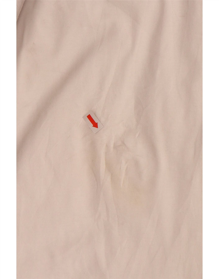 Damska koszulka ADIDAS z grafiką o długim kroju, UK 22 XL, biała bawełna