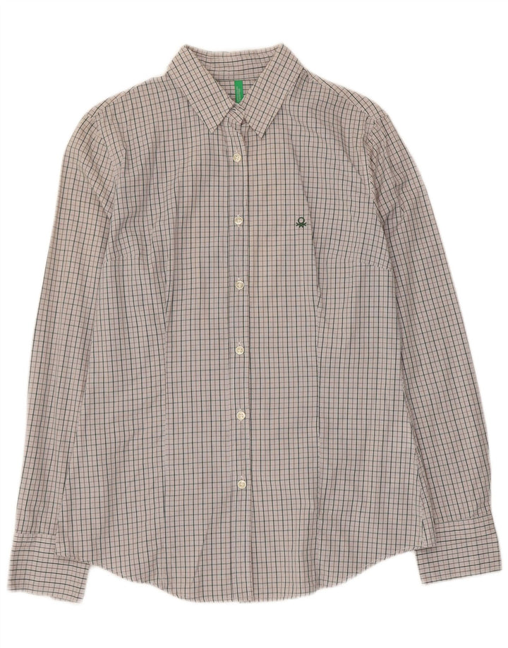 Koszula damska Benetton UK 14, duża, szara, bawełniana